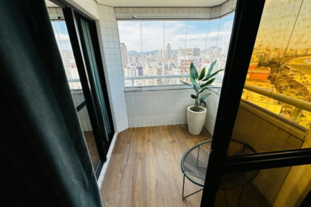 Flat com 1 dormitório para alugar, 43 m² por R$ 7.500,00/mês - Boqueirão - Santos/SP
