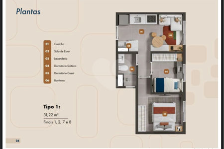 Apartamento para Locação – 31m² | 2 Quartos | Ares Ipiranga – Vila Dom Pedro I