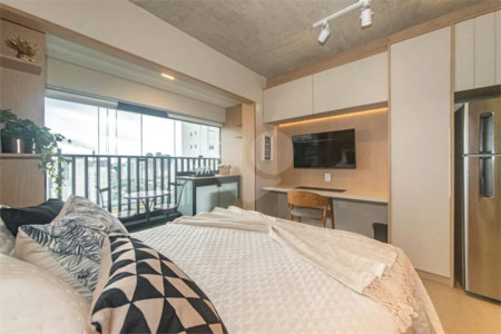 Studio à venda ou para alugar com 1 quarto em Brooklin Paulista, São Paulo, SP