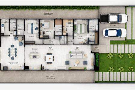 Casa à venda com 3 suítes no condomínio Spazio Design, Bragança Paulista - SP