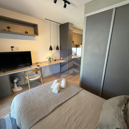 Studio à venda ou para alugar com 1 quarto, sendo 1 suíte, em Brooklin, São Paulo - SP