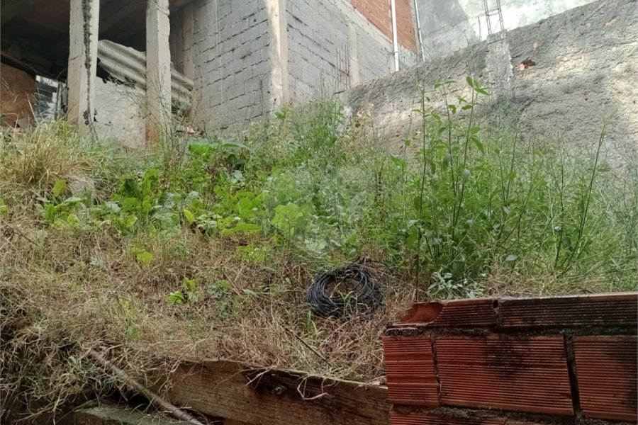 Terreno com 6 casas em 293m² de área total.