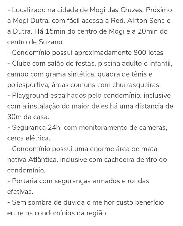 Casa à venda com 4 quartos, sendo 3 suítes,  no condomínio Aruã Brisas II, Mogi das Cruzes - SP