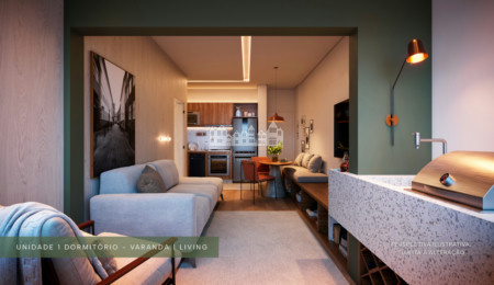 Apartamento 1 Dormitório com Suíte – 49 m² – Projeto Flora, Atibaia