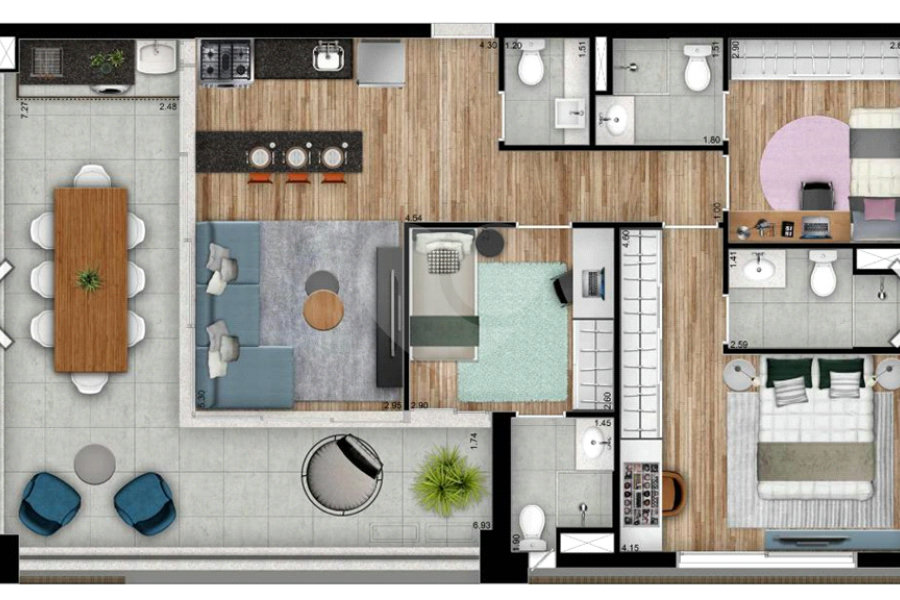 Apartamento à venda com 1 quarto em Perdizes, São Paulo, SP