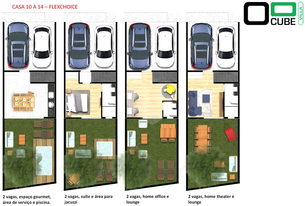 Casa à venda com 3 quartos, sendo 1 suíte, no condomínio Cube Villa, São Paulo - SP