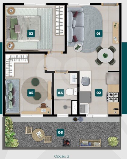 Apartamento 47m² 3