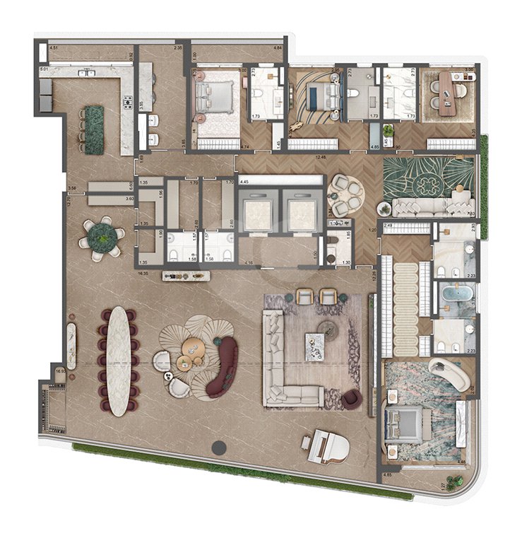 Apartamento à venda com 4 suítes em Indianópolis, São Paulo, SP