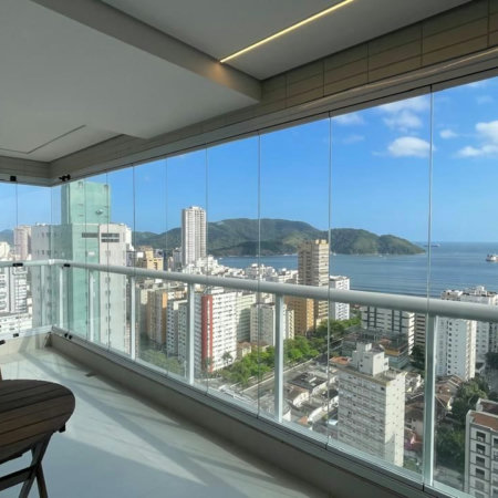 Apartamento com 2 dormitórios à venda, 100 m² por R$ 2.300.000,00 - Aparecida - Santos/SP