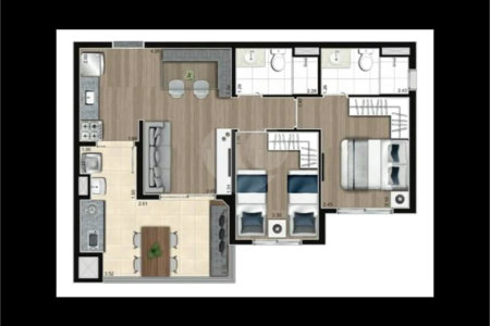 Apartamento à venda com 2 quartos, sendo 1 suíte, em Vila Maria, São Paulo, SP