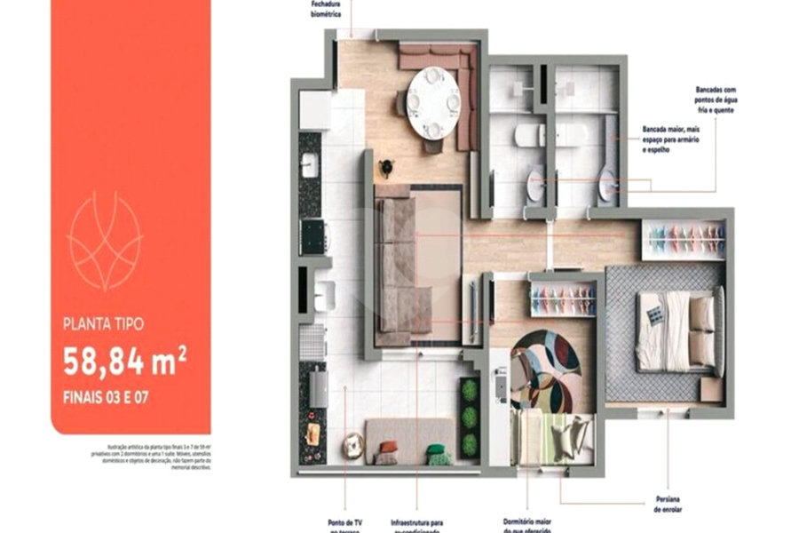 Apartamento à venda com 2 quartos, sendo 1 suíte, em Casa Verde, São Paulo, SP