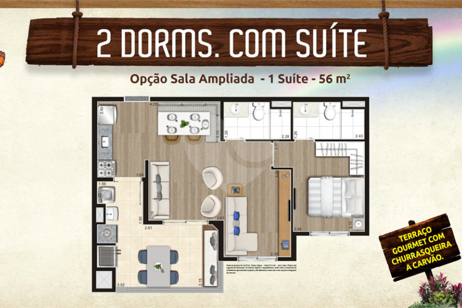 Apartamento à venda com 2 quartos, sendo 1 suíte, em Vila Maria, São Paulo, SP
