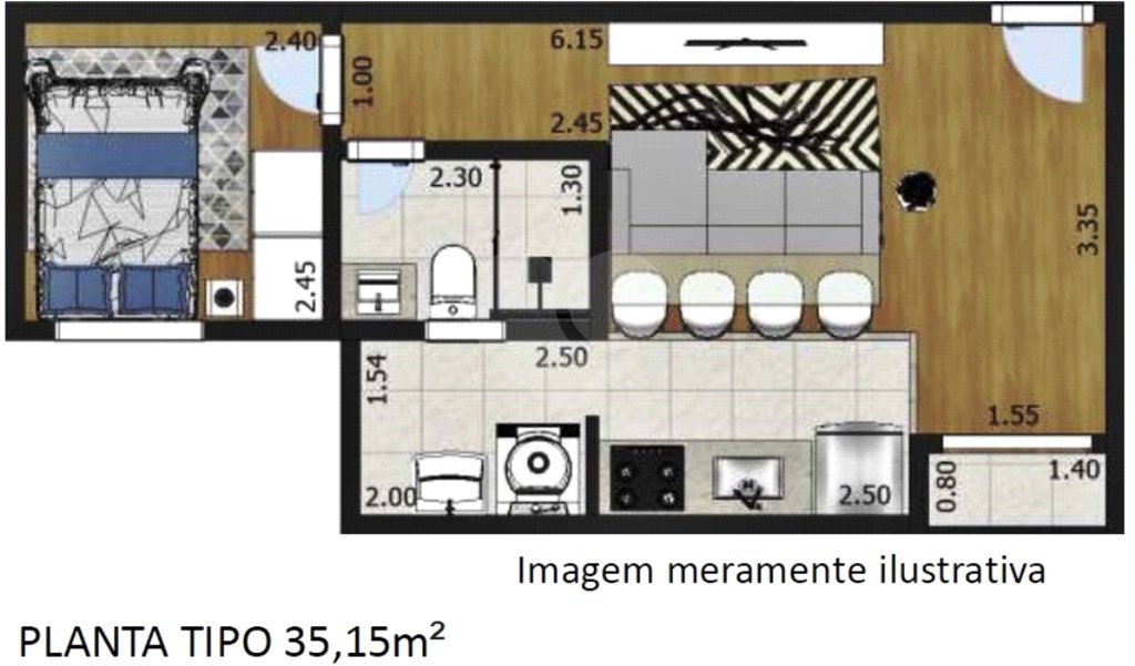 Apartamento à venda com 1 quarto em Santana, São Paulo, SP