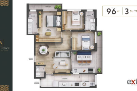 Apartamento à venda com 3 suítes em Jardim Guedala, São Paulo, SP