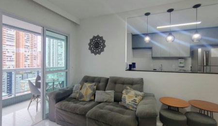 Apartamento com 2 dormitórios para alugar, 76 m² por R$ 7.000,00/mês - Gonzaga - Santos/SP