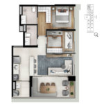 Apartamento à venda com 2 quartos, sendo 1 suíte,  em Vila São Francisco (zona Sul), São Paulo, SP