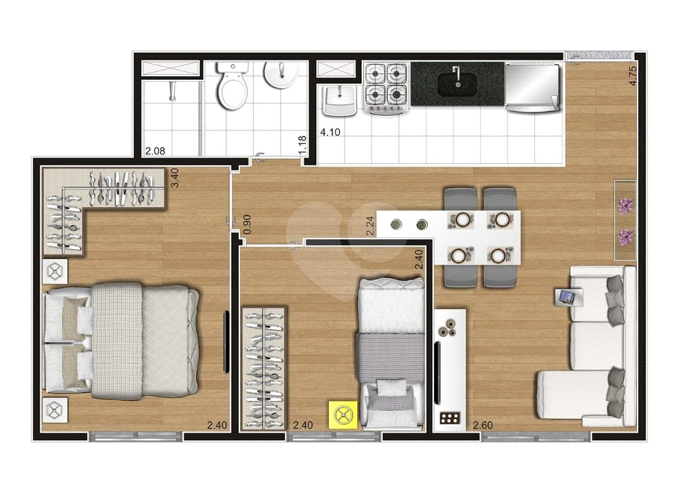 Apartamento à venda com 2 quartos em Perus, São Paulo, SP
