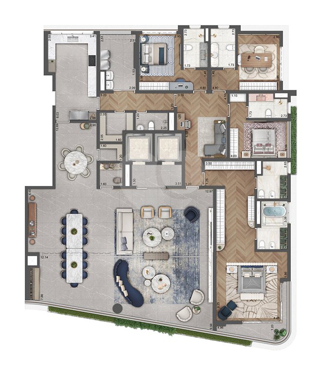Apartamento à venda com 4 suítes em Indianópolis, São Paulo, SP