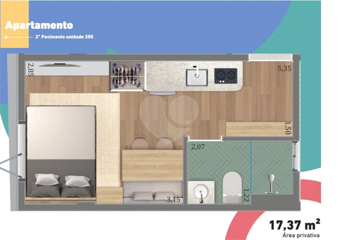 Apartamento à venda com 1 quarto em Pinheiros, São Paulo, SP