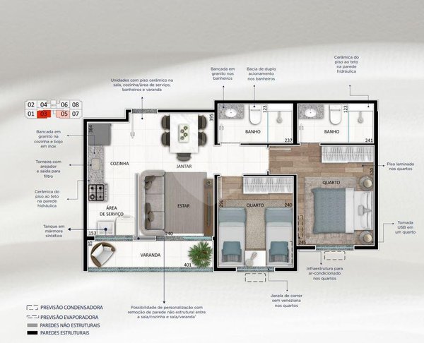 Apartamento 63m² 2