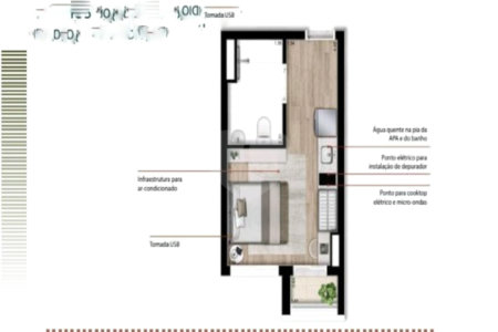 Studio à venda com 1 suíte em Perdizes, São Paulo, SP