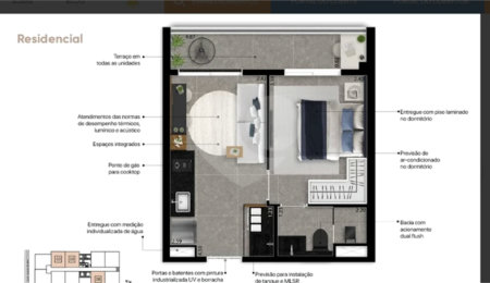 Studio à venda com 1 quarto em Vila Olímpia, São Paulo, SP