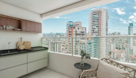 Apartamento com 1 dormitório à venda, 49 m² por R$ 584.000,00 - Aparecida - Santos/SP