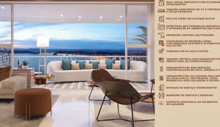 Vende-se lançamento alto padrão/Ponta da Praia com 4 dorm /suíte/wc social e de serviço/4 vagas