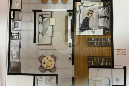 Apartamento à venda com 1 suíte em Nova Gardênia, Atibaia, SP