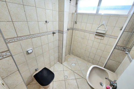 Apartamento próximo da praia com 1 dormitório, 2 banheiros à venda, 55 m² por R$ 420.000 - Pompéia - Santos/SP