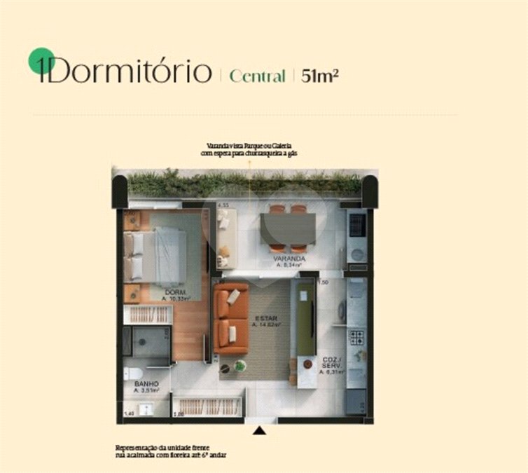 Apartamento à venda com 1 quarto em Jardim Alvorada, São José dos Campos, SP