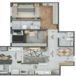 Apartamento à venda com 2 quartos, sendo 1 suíte,  em Jardim Maracanã, São José do Rio Preto, SP