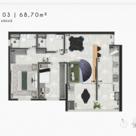 Apartamento com 2 dormitórios à venda, 68 m² por R$ 665.000,00 - Marapé - Santos/SP