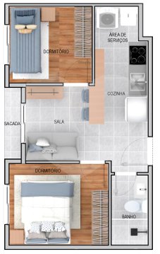 Apartamento 34m² 2