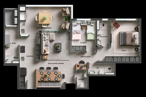 Apartamento 100m² 1