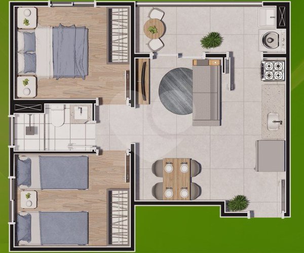 Apartamento 43m² 1