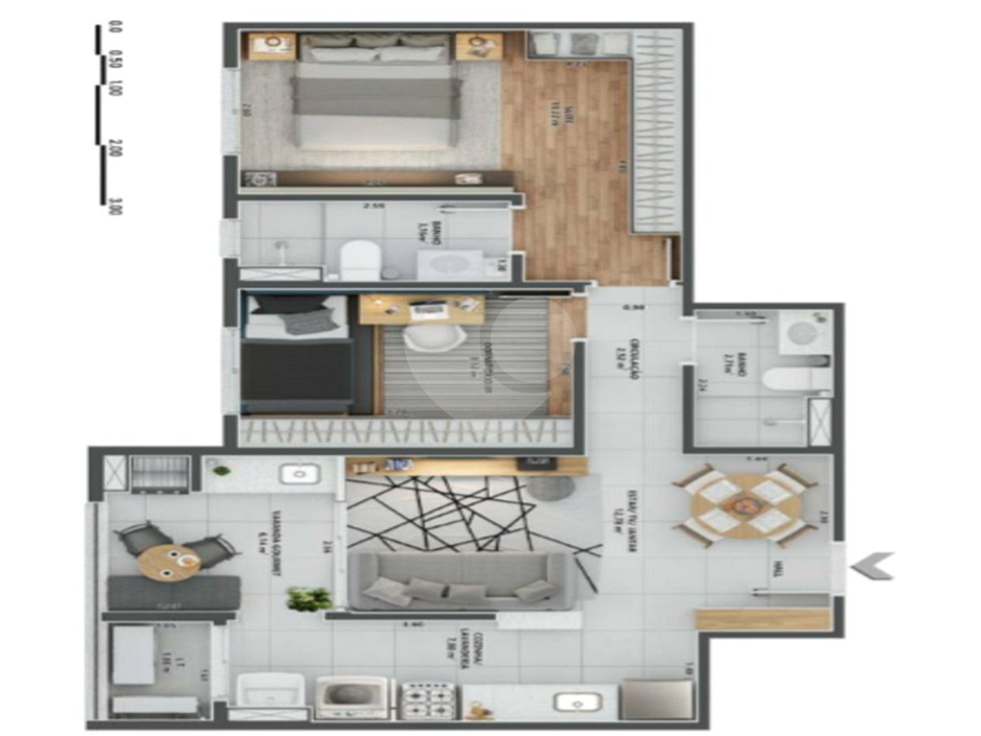 Apartamento à venda com 2 quartos, sendo 1 suíte,  em Jardim Maracanã, São José do Rio Preto, SP