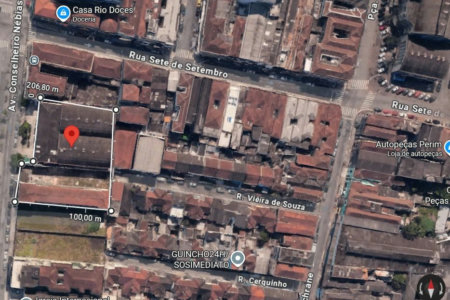 Terreno, 2434 m² - venda por R$ 24.300.000,00 ou aluguel por R$ 60.000,00/mês - Paquetá - Santos/SP