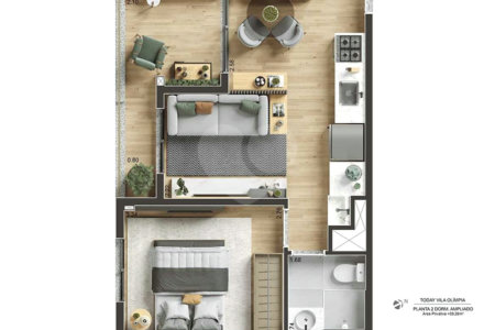 Apartamento à venda ou para alugar com 1 suíte em Vila Olímpia, São Paulo, SP