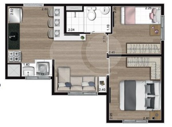 Apartamento 32m² 1