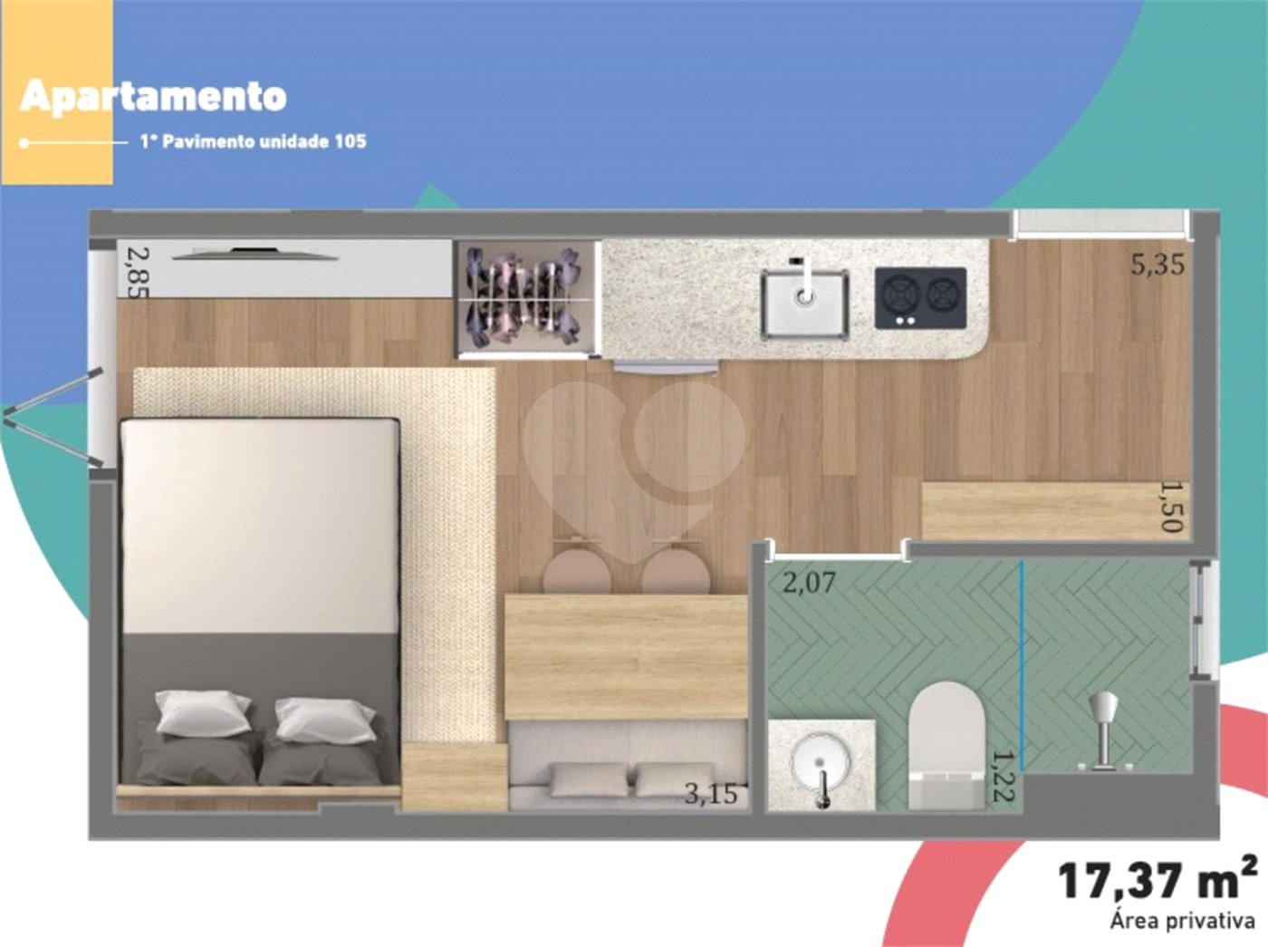 Apartamento à venda com 1 quarto em Pinheiros, São Paulo, SP