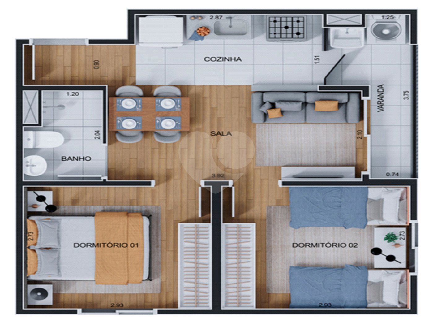 Apartamento à venda com 2 quartos em Jaguaribe, Osasco, SP