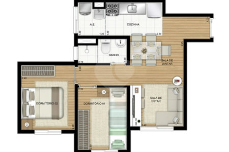 Apartamento à venda com 2 quartos em Cambuci, São Paulo, SP