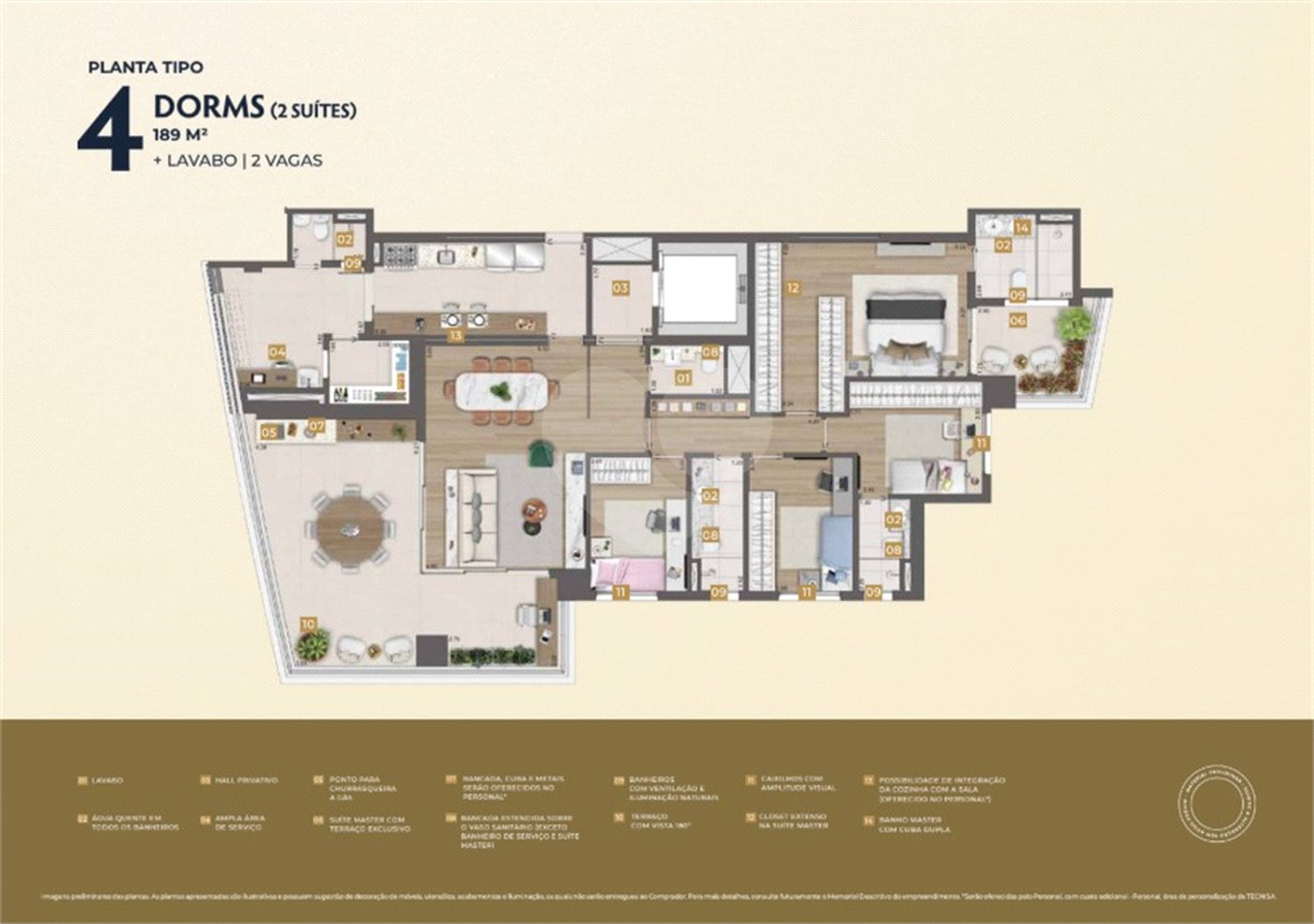 Apartamento à venda com 3 suítes em Água Branca, São Paulo, SP