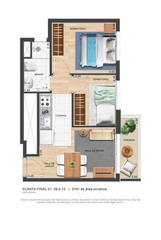 Apartamento à venda com 2 quartos em Butantã, São Paulo, SP