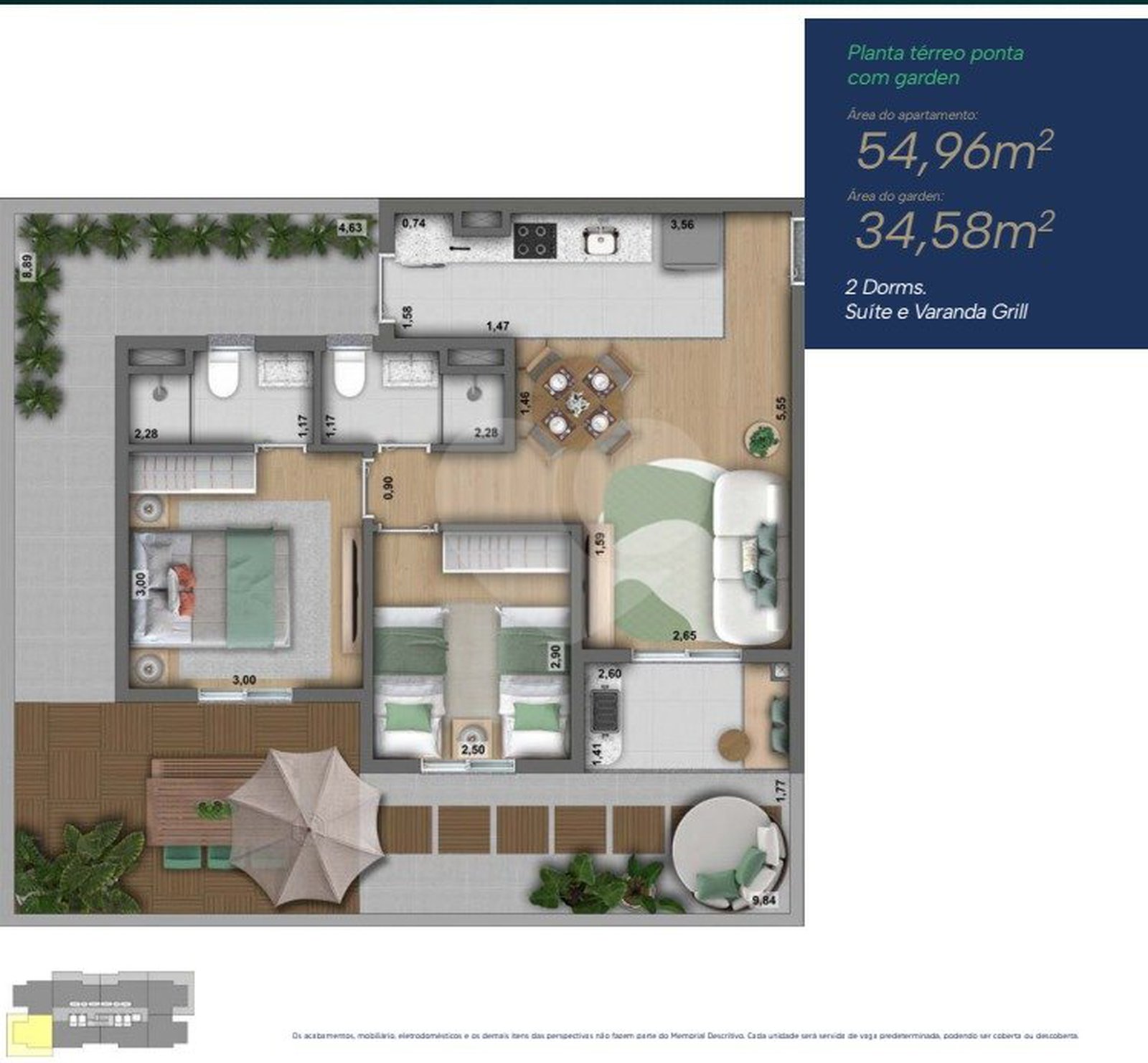 Apartamento 89m²