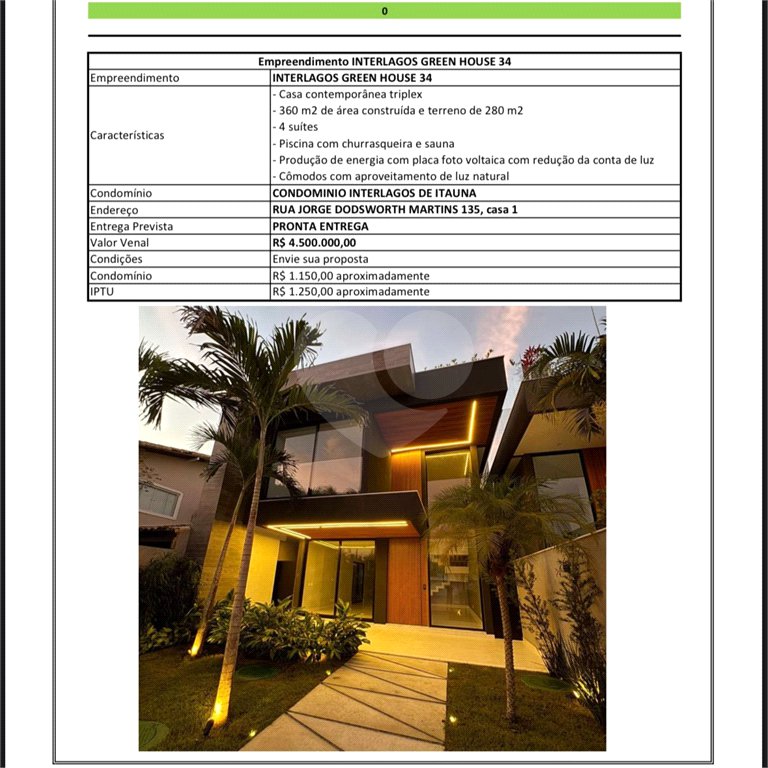 Casa à venda com 4 suítes no condomínio Interlagos de Itaúna, Rio de Janeiro - RJ
