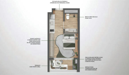 Studio à venda com 1 suíte em Vila Pirajussara, São Paulo, SP