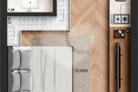Apartamento à venda com 1 quarto em Perdizes, São Paulo, SP