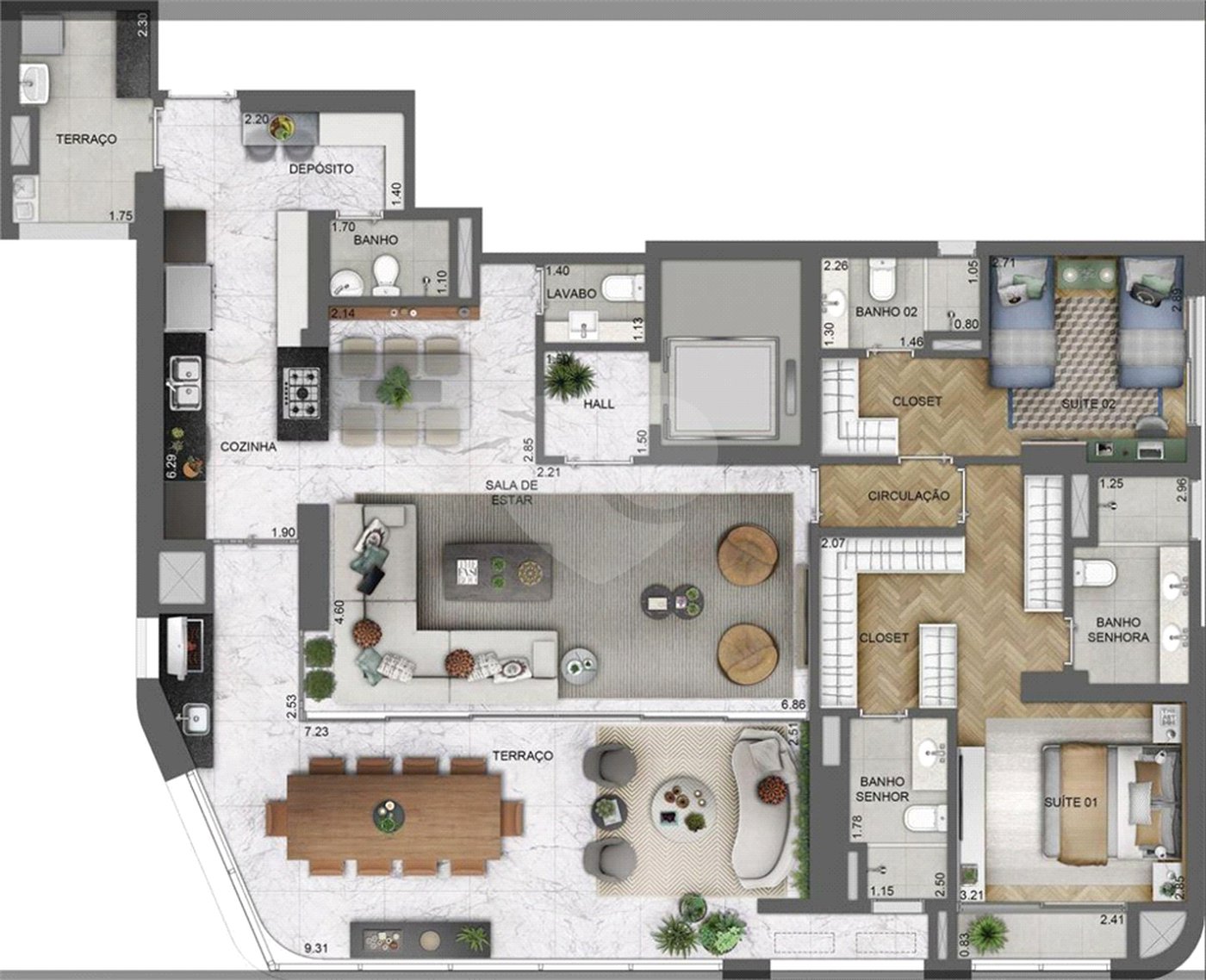 Apartamento à venda com 3 suítes em Chácara Santo Antônio, São Paulo, SP